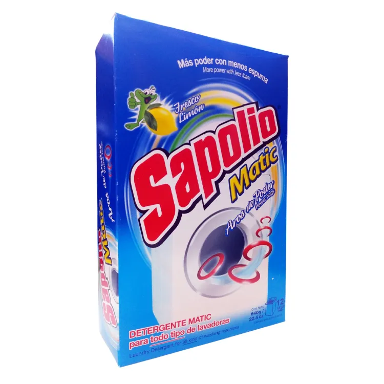 Detergente Matic Aros de Poder Sapolio Limón 640 g