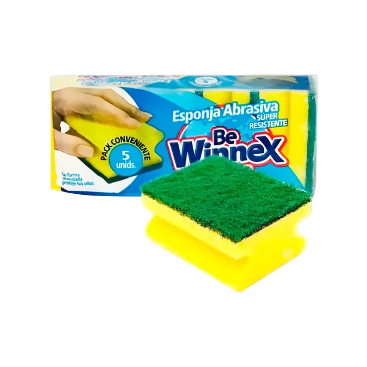 Esponja Abrasiva Acanalada Be Winnex World 5 u