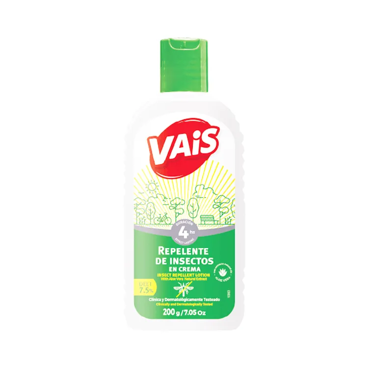Repelente de Insectos Crema Stop Vais Deet 7.5% 200 ml