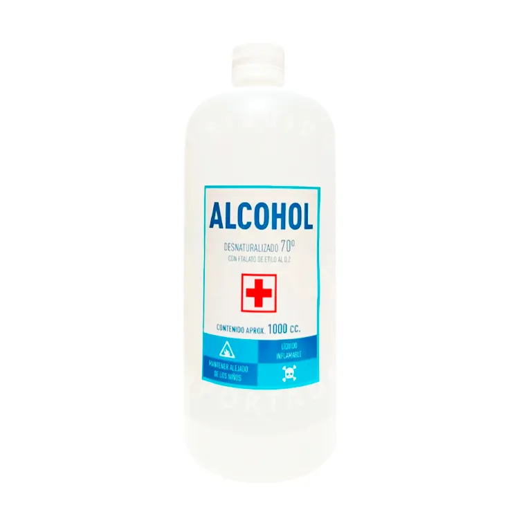 Alcohol Desnaturalizado 70° Cruz Roja 1000 cc