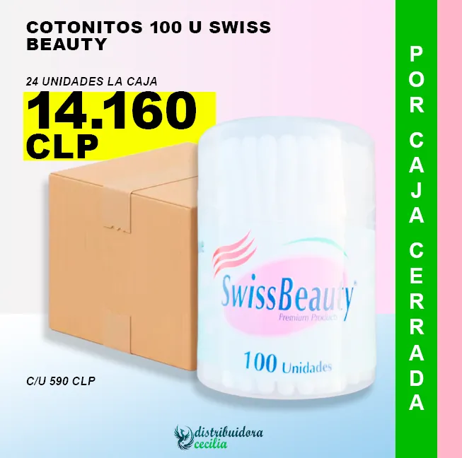 Caja Cerrada Cotonitos Swiss Beauty 100 u