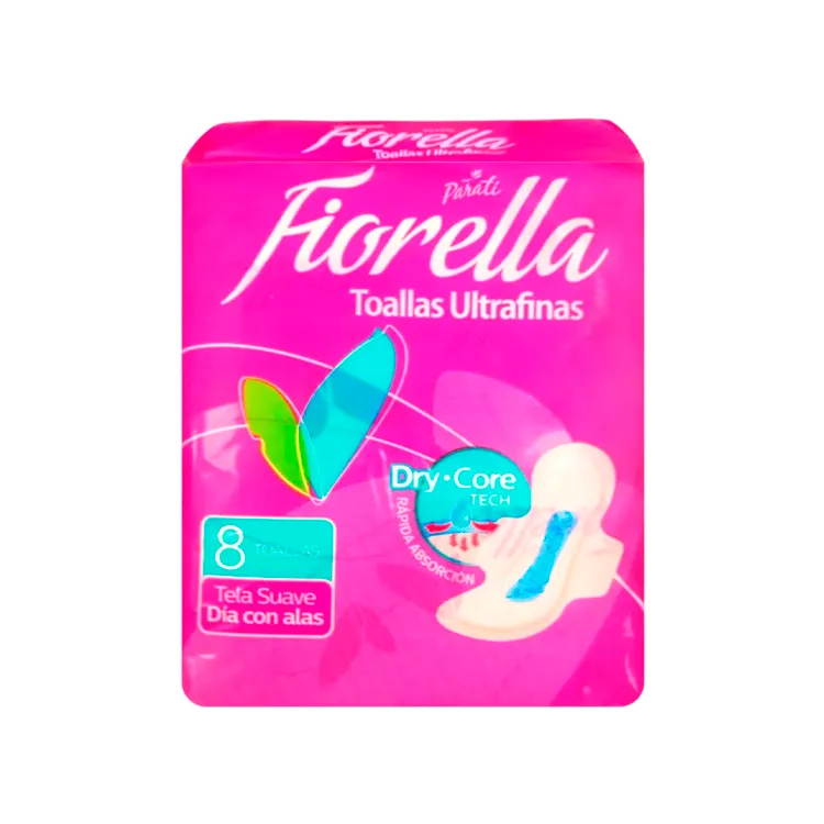Toallas Ultrafinas Fiorella Paratí Tela Suave Día con Alas 8 u