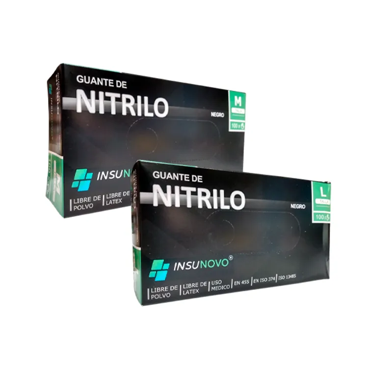 Guantes de Nitrilo Insunovo Negro 100 u