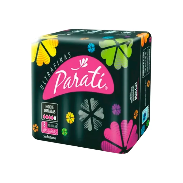 Toallas Utrafinas Paratí Noche con Alas Sin Perfume 8 u