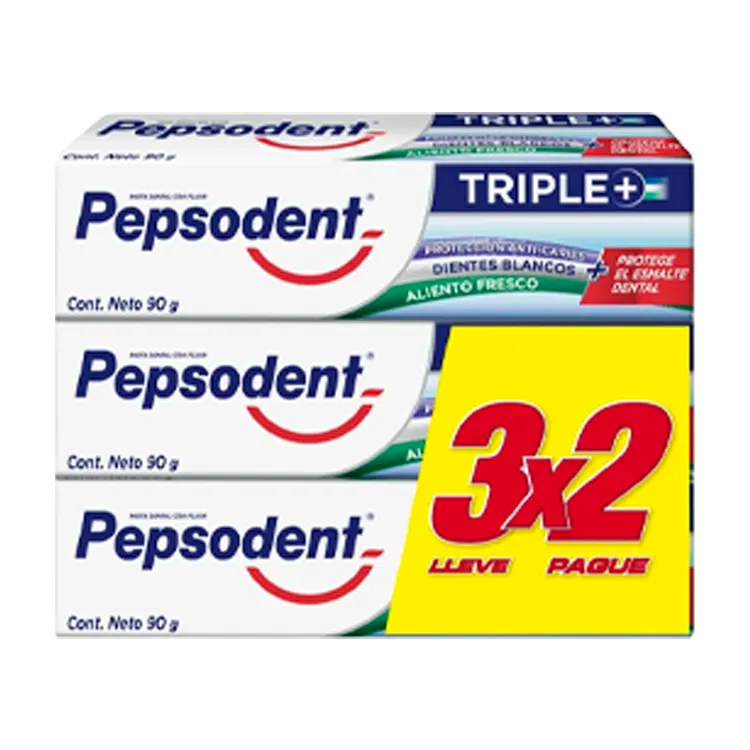Crema Dental Pepsodent Triple + 3X2 90 g